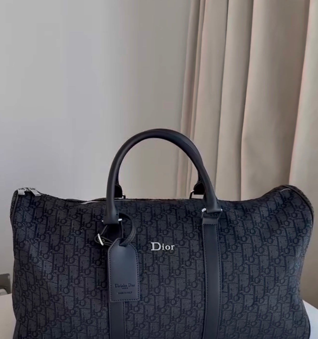 Luxury Black Monogram Duffle Bag