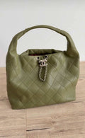 Chanel Quilted Bag – Olive Green Leather Tote