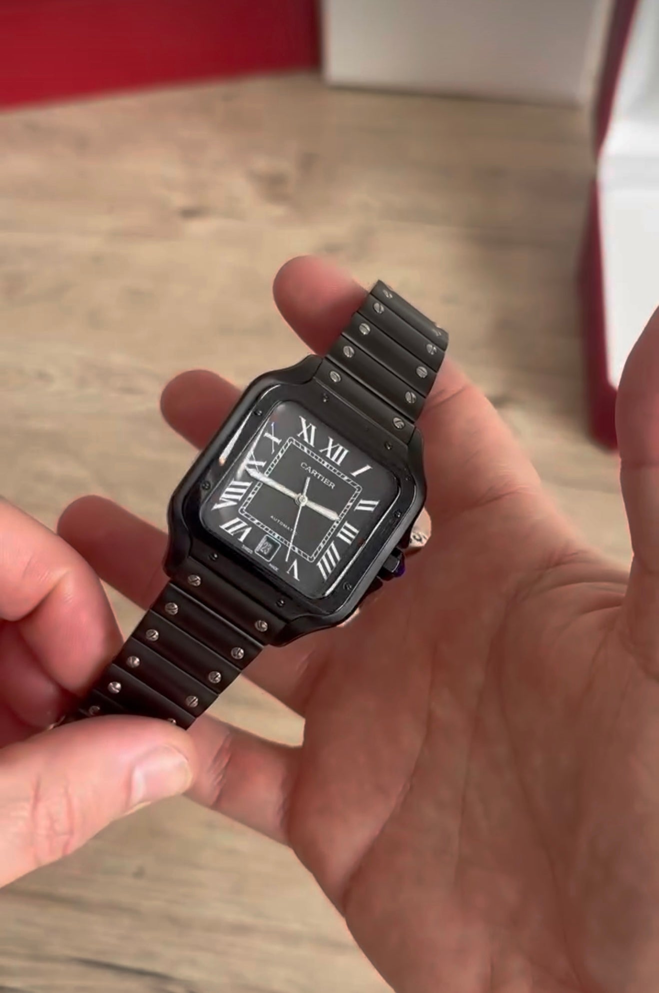 Black Square Luxury Watch