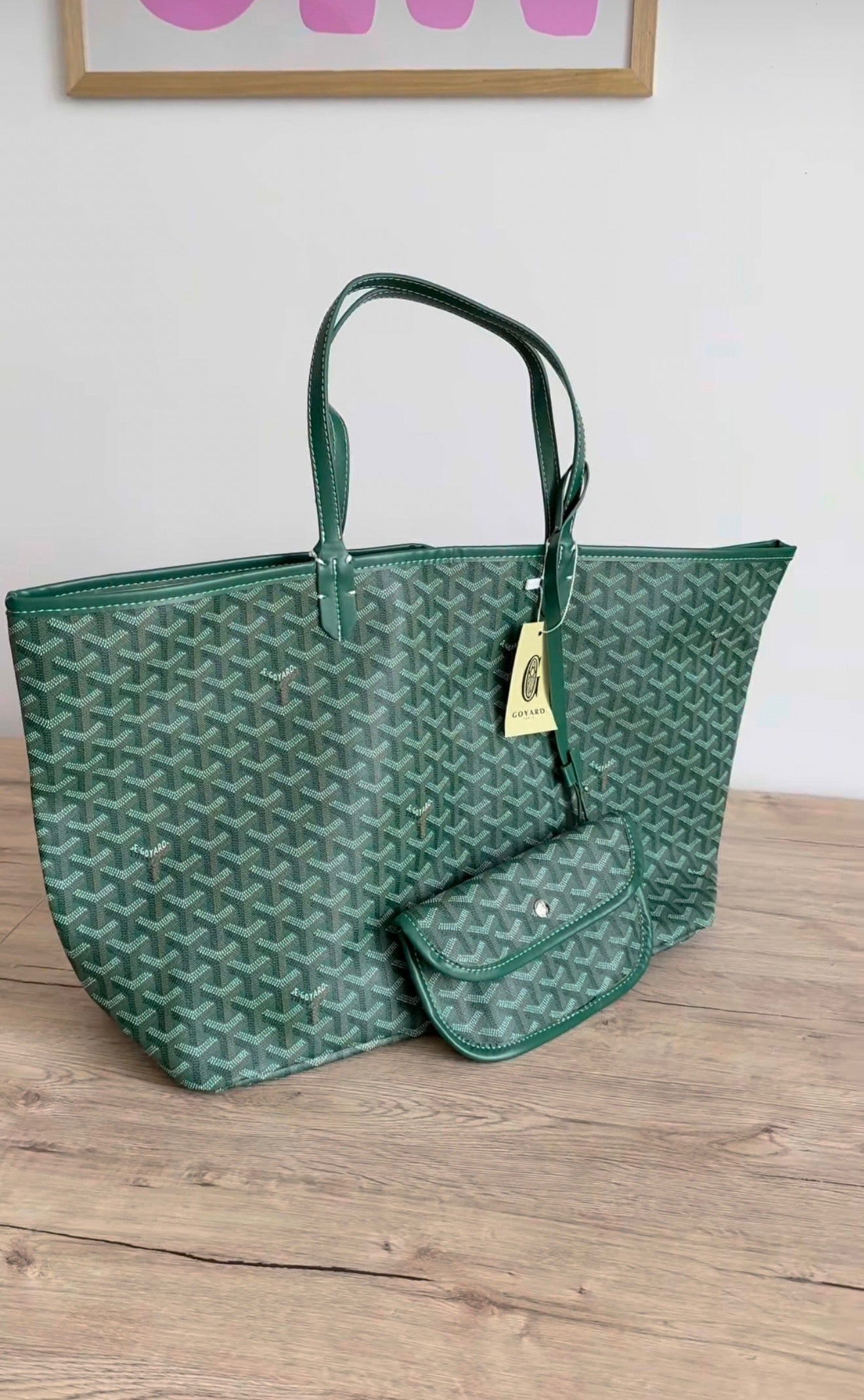 Emerald Green Monogram Tote Bag Set