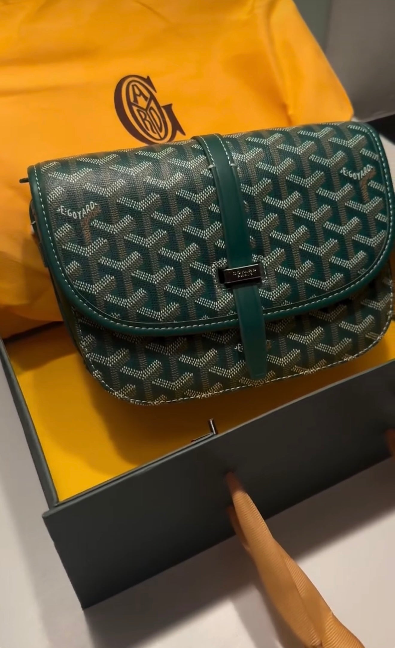 Luxury Green Pattern Crossbody Bag