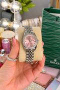 Pink Diamond Dial Watch