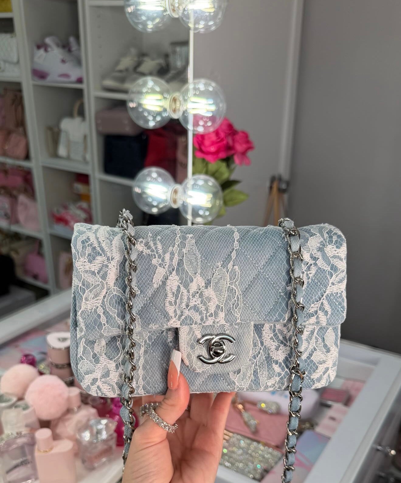 Luxury Lace Mini Flap Bag