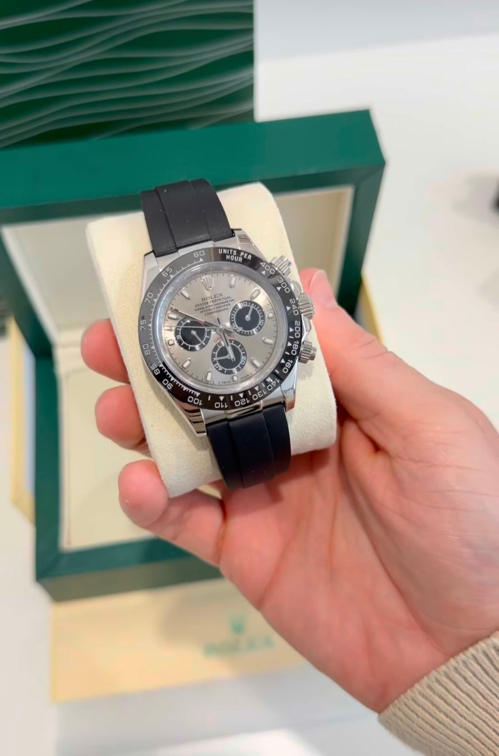 Silver Chronograph Luxury Watch