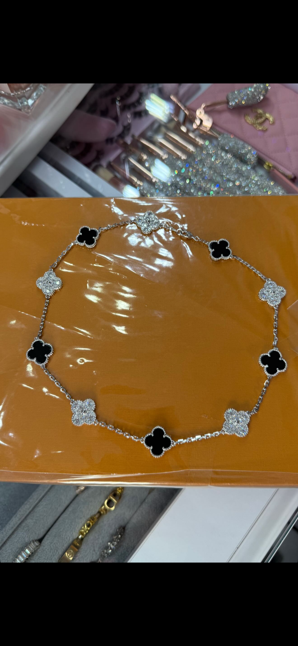 V Cleef & Arpels Alhambra Style Clover Necklace