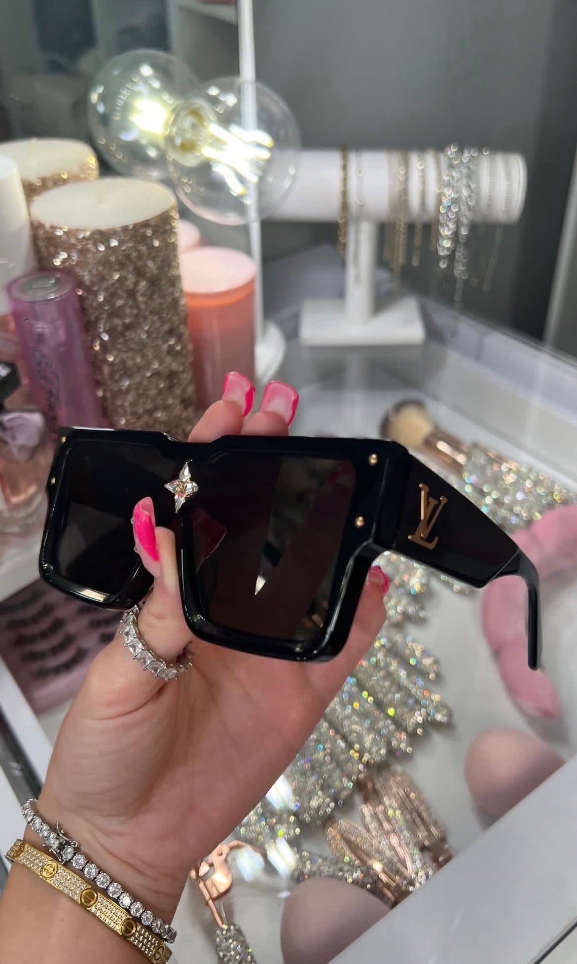 Louis Vuitton Oversized Shield Sunglasses – Black Luxury Designer Eyewear