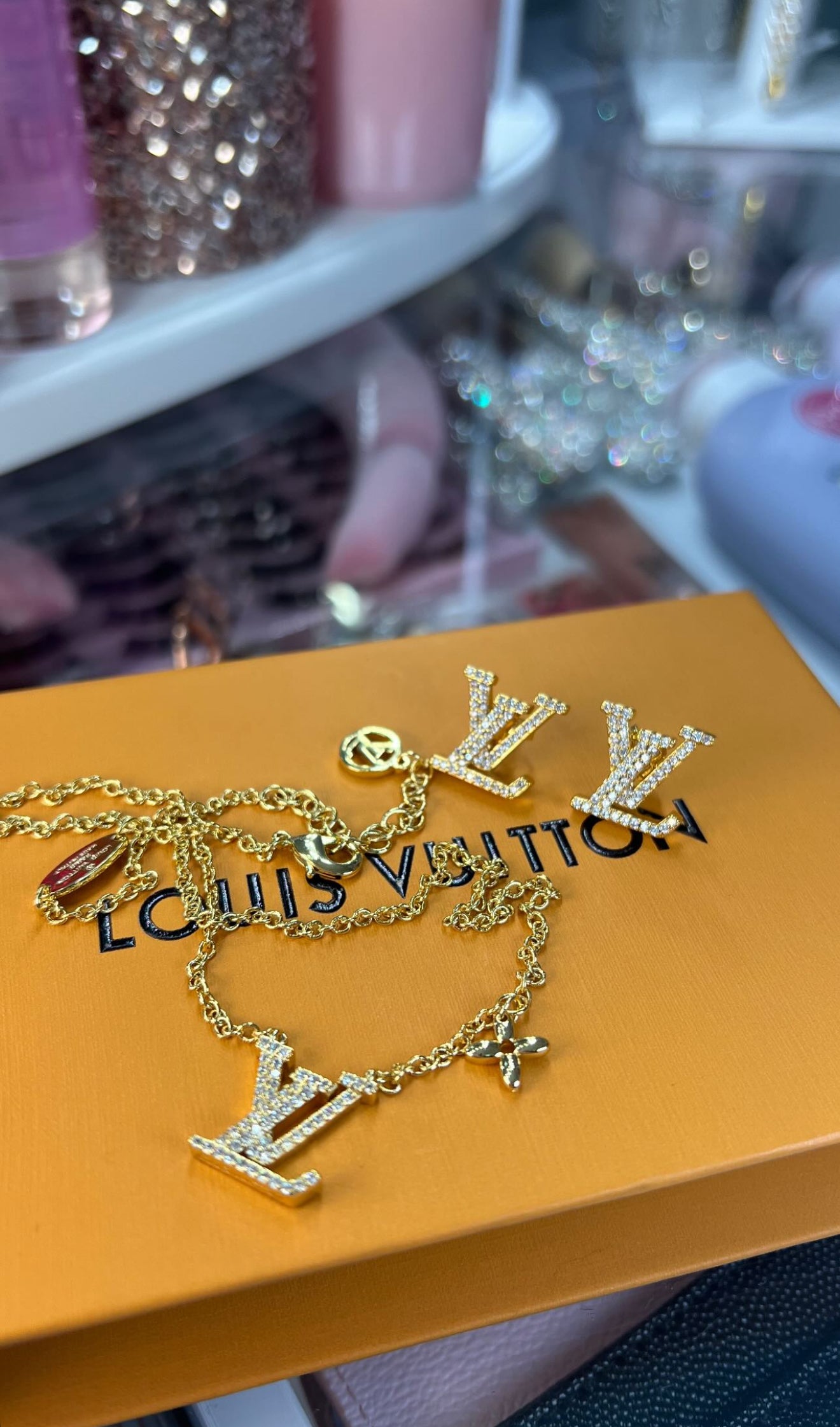 Crystal LV Jewelry Set