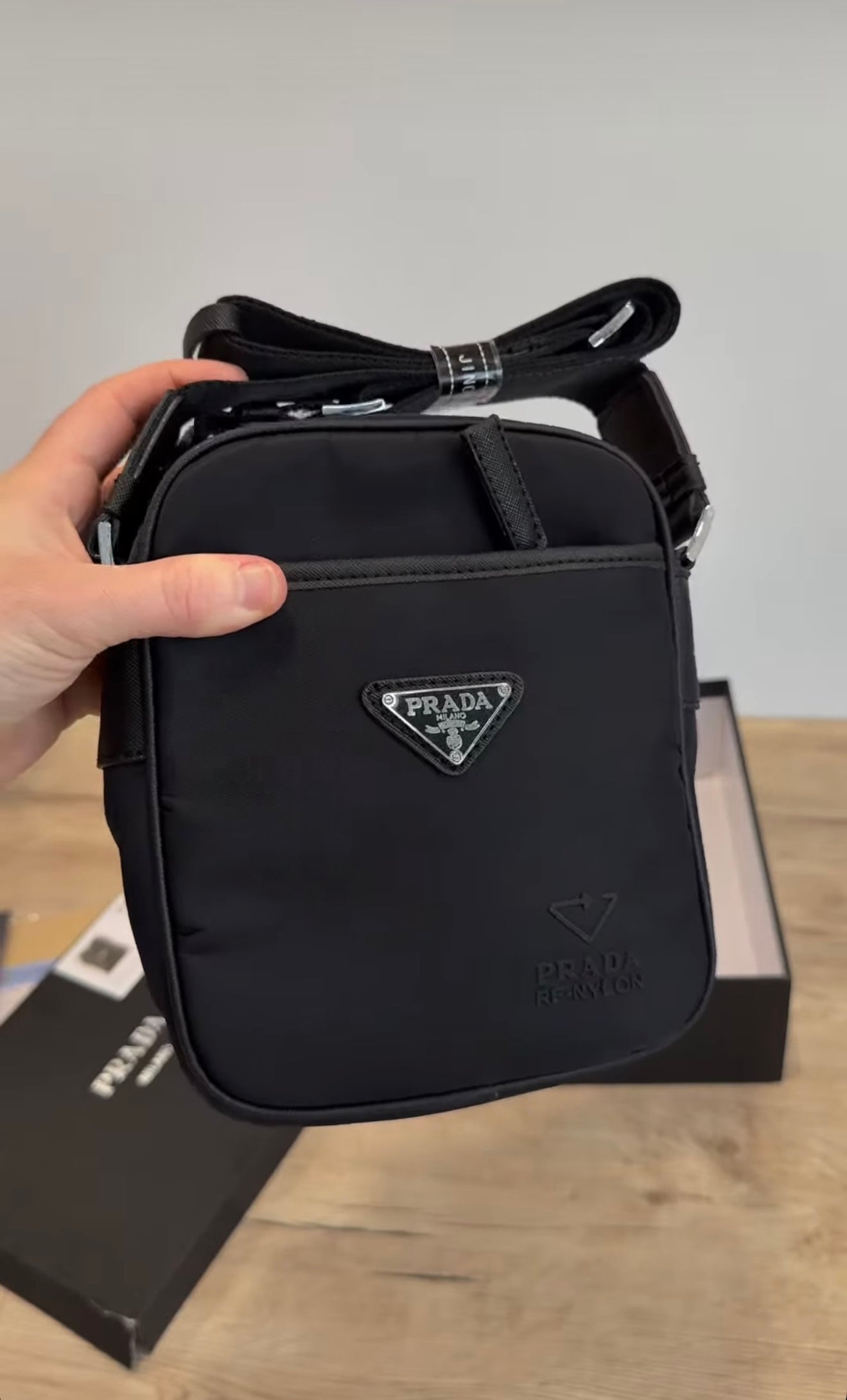 Premium Black Crossbody Messenger Bag