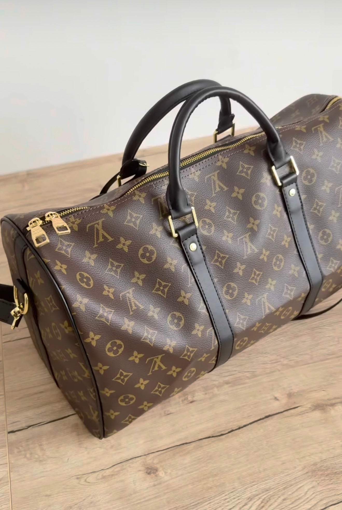 Classic Brown Monogram Travel Duffle Bag