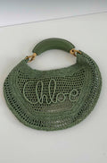 Chloé Green Crochet Hobo Bag – Woven Summer Shoulder Purse