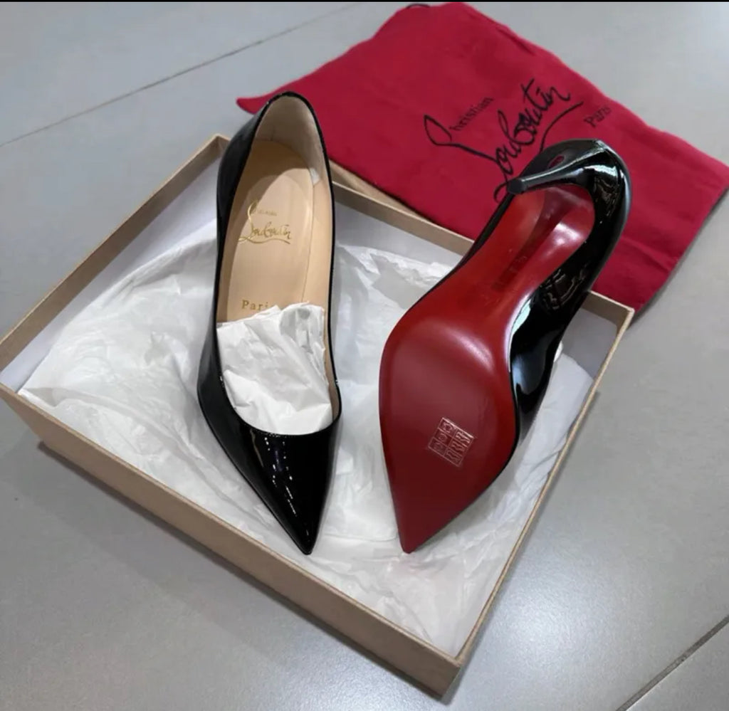 C Loub So Kate Patent Pumps Heels