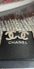 CC Pavé Crystal Stud Earrings