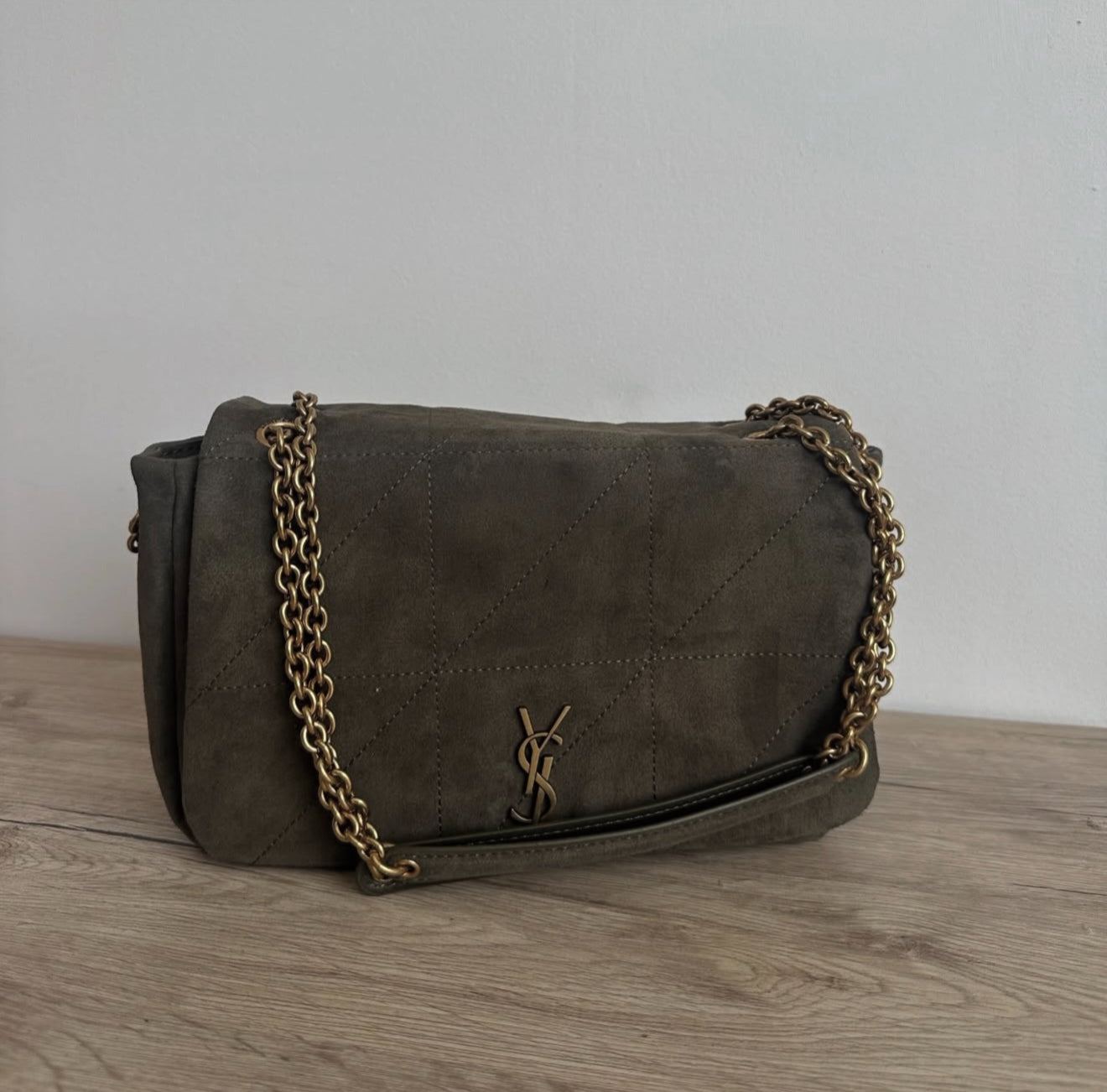 Y.S Niki Shoulder Bag - Vintage Olive Suede