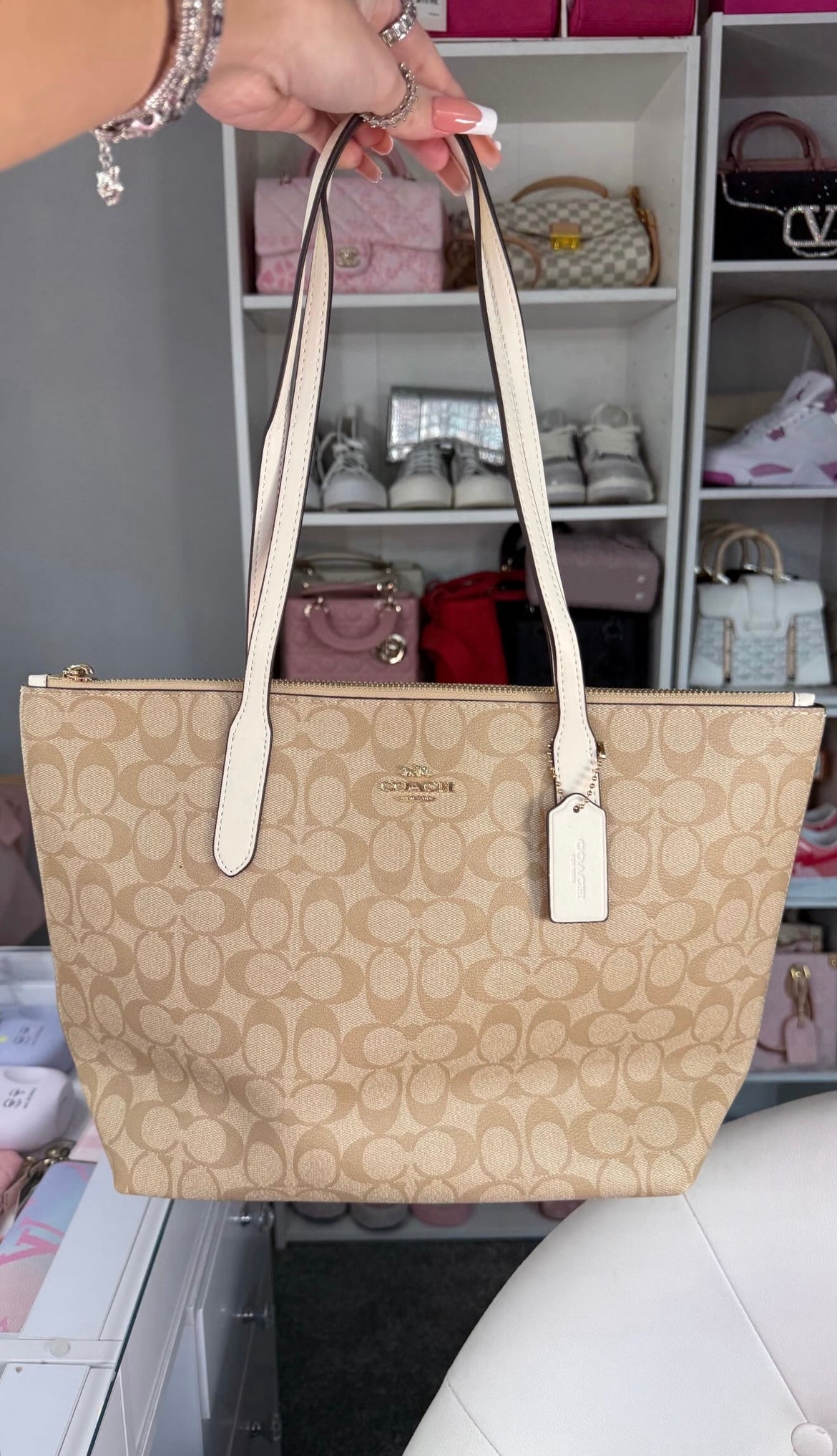 Designer Inspired Signature City Tote Bag