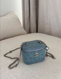 CHAN Denim Vanity Bag Crossbody